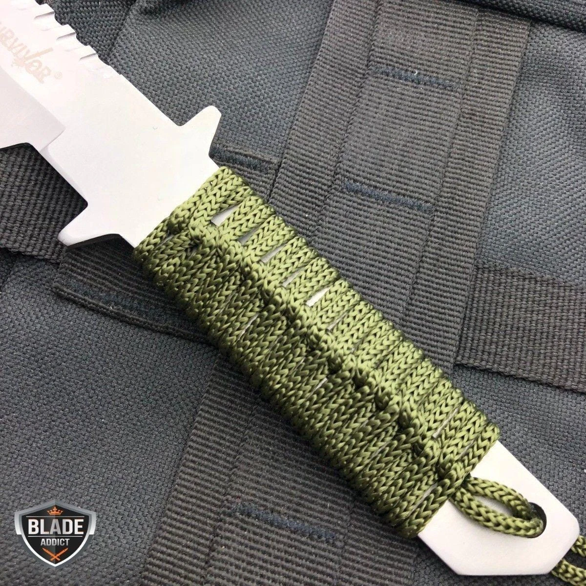 11" Tactical FIXED BLADE Knife Survival Bowie + Firestarter SET 5 11" Tactical FIXED BLADE Knife Survival Bowie + Firestarter SET - Image 3