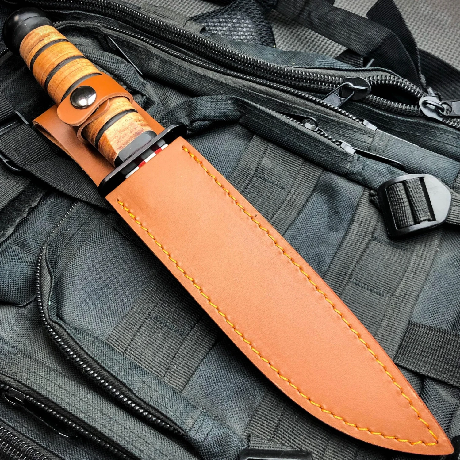 12" Military Tactical USA FLAG WWII COMBAT Fixed Blade Survival Hunting KNIFE 7 12" Military Tactical USA FLAG WWII COMBAT Fixed Blade Survival Hunting KNIFE - Image 5