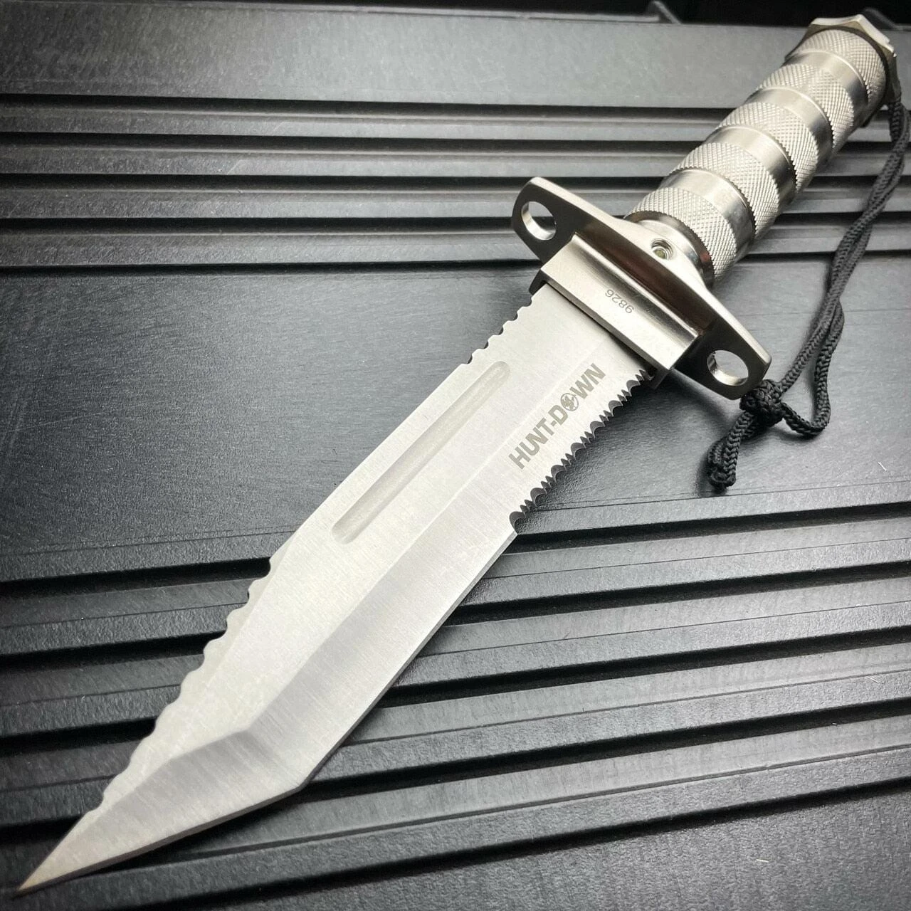 12" Tactical TANTO Hunting Rambo Fixed Blade Knife Chrome Bowie + Survival KIT 4 12" Tactical TANTO Hunting Rambo Fixed Blade Knife Chrome Bowie + Survival KIT - Image 2