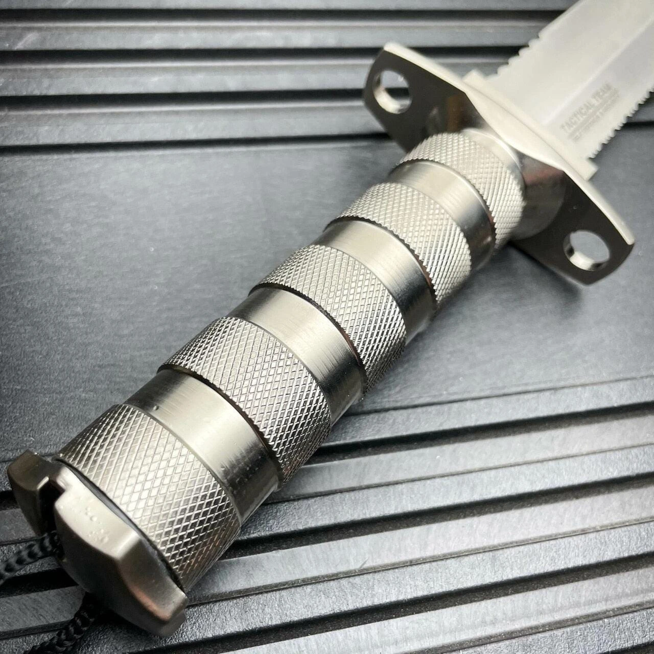 12" Tactical TANTO Hunting Rambo Fixed Blade Knife Chrome Bowie + Survival KIT 6 12" Tactical TANTO Hunting Rambo Fixed Blade Knife Chrome Bowie + Survival KIT - Image 4