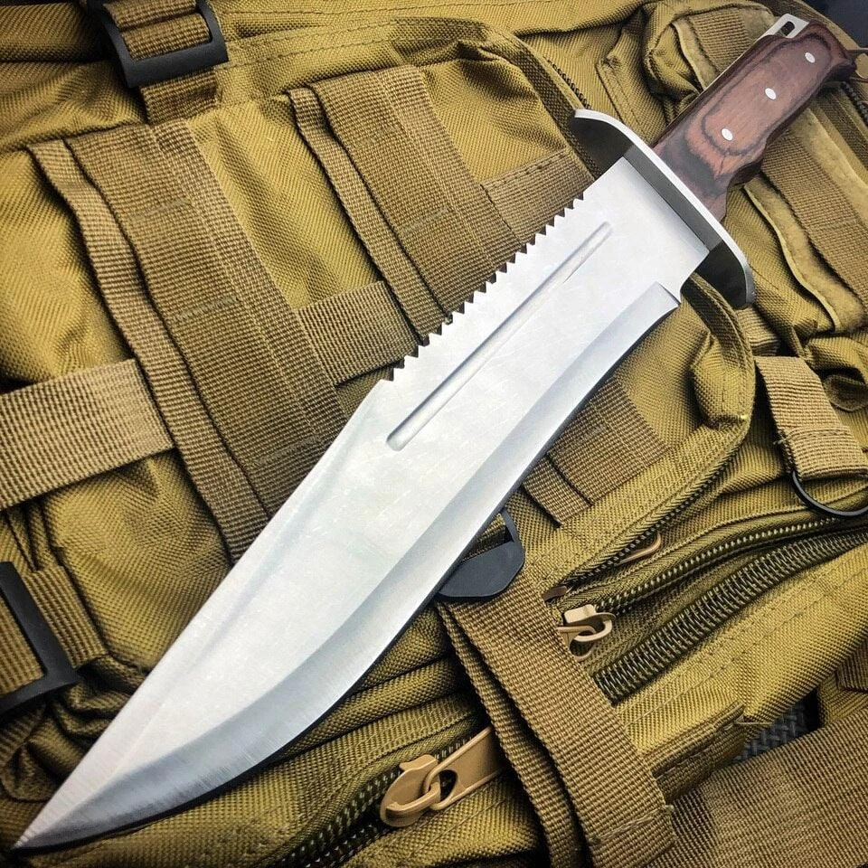 16" Full Tang TACTICAL Hunting Rambo Fixed Blade Camping Bowie Knife W Sheath 3 16" Full Tang TACTICAL Hunting Rambo Fixed Blade Camping Bowie Knife W Sheath