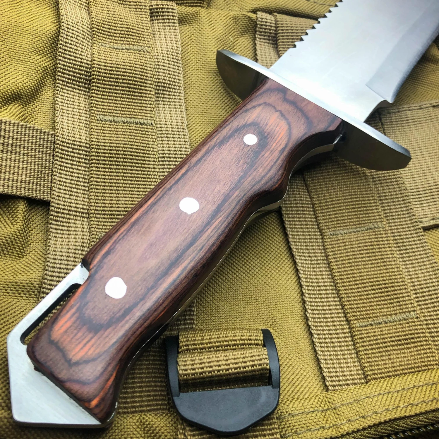 16" Full Tang TACTICAL Hunting Rambo Fixed Blade Camping Bowie Knife W Sheath 7 16" Full Tang TACTICAL Hunting Rambo Fixed Blade Camping Bowie Knife W Sheath - Image 5