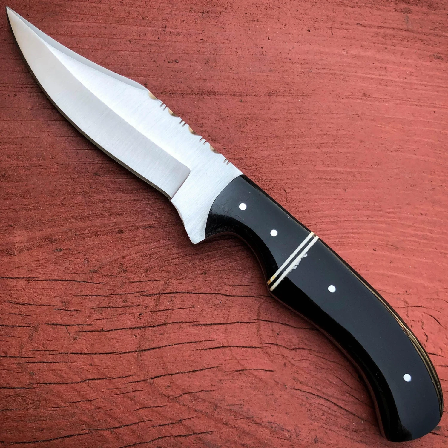 8.5" File Work Spine Skinner Fixed Blade Hunting Camping Survival Knife W Sheath 4 8.5" File Work Spine Skinner Fixed Blade Hunting Camping Survival Knife W Sheath - Image 2