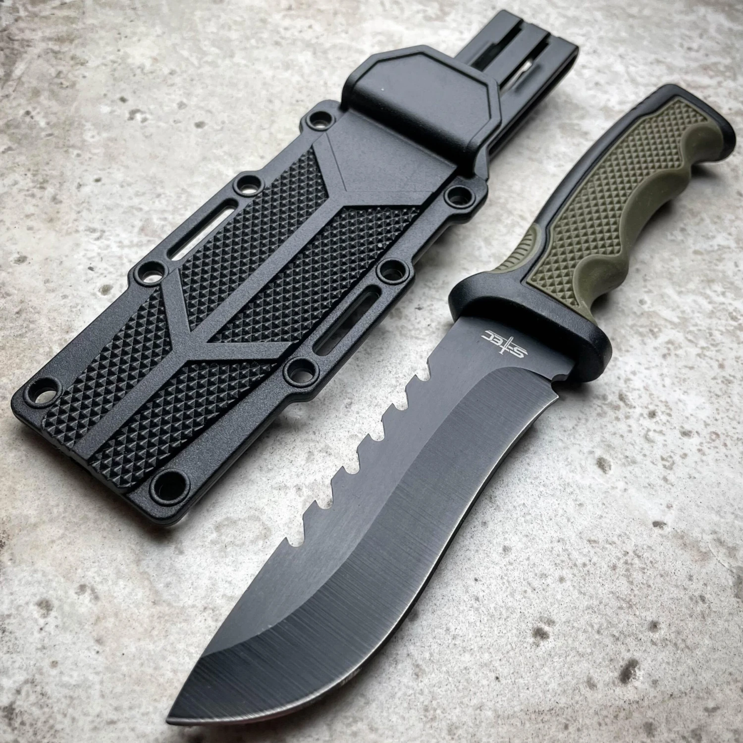 9" Military Tactical Combat Hunting Fixed Blade Survival Camping Outdoor Knife 4 9" Military Tactical Combat Hunting Fixed Blade Survival Camping Outdoor Knife - Image 2
