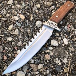 Survival Hunting Camping Fixed Blade Full Tang Bowie Rambo Knife W/ Wood Handle -BLADE ADDICT Sales blade addict fixed blade a survival hunting camping fixed blade full tang bowie rambo knife w wood handle 21537738621127