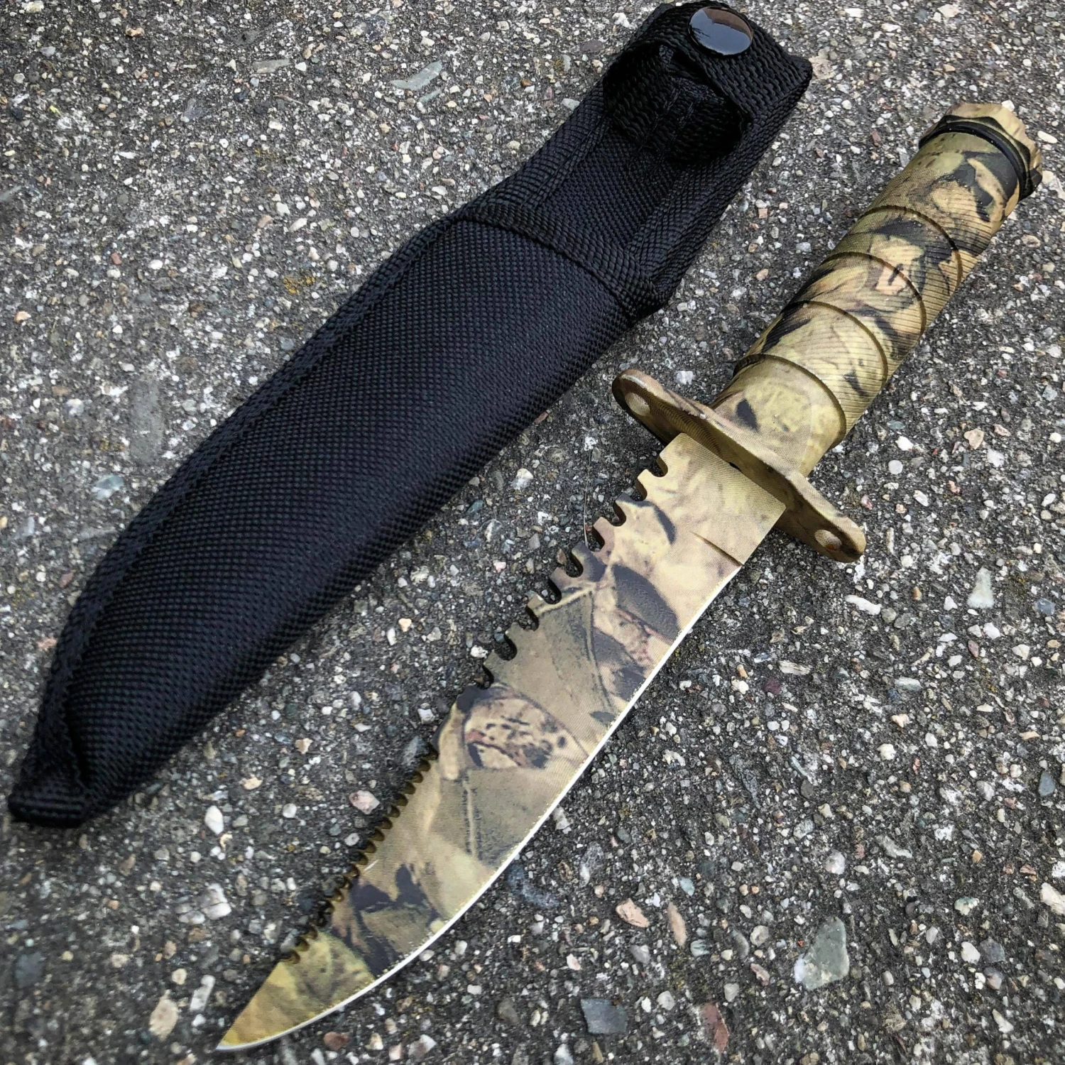8.5" Tactical Camping Outdoor Fixed Blade Hunting Fishing Knife W Survival Kit 4 8.5" Tactical Camping Outdoor Fixed Blade Hunting Fishing Knife W Survival Kit - Image 2