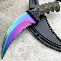 8.75" Military Tactical Combat KARAMBIT Fixed Blade Survival Talon Claw Knife 21 8.75" Military Tactical Combat KARAMBIT Fixed Blade Survival Talon Claw Knife -BLADE ADDICT Sales blade addict fixed blade rainbow 8 75 military tactical combat karambit fixed blade survival talon claw knife 24347909390535