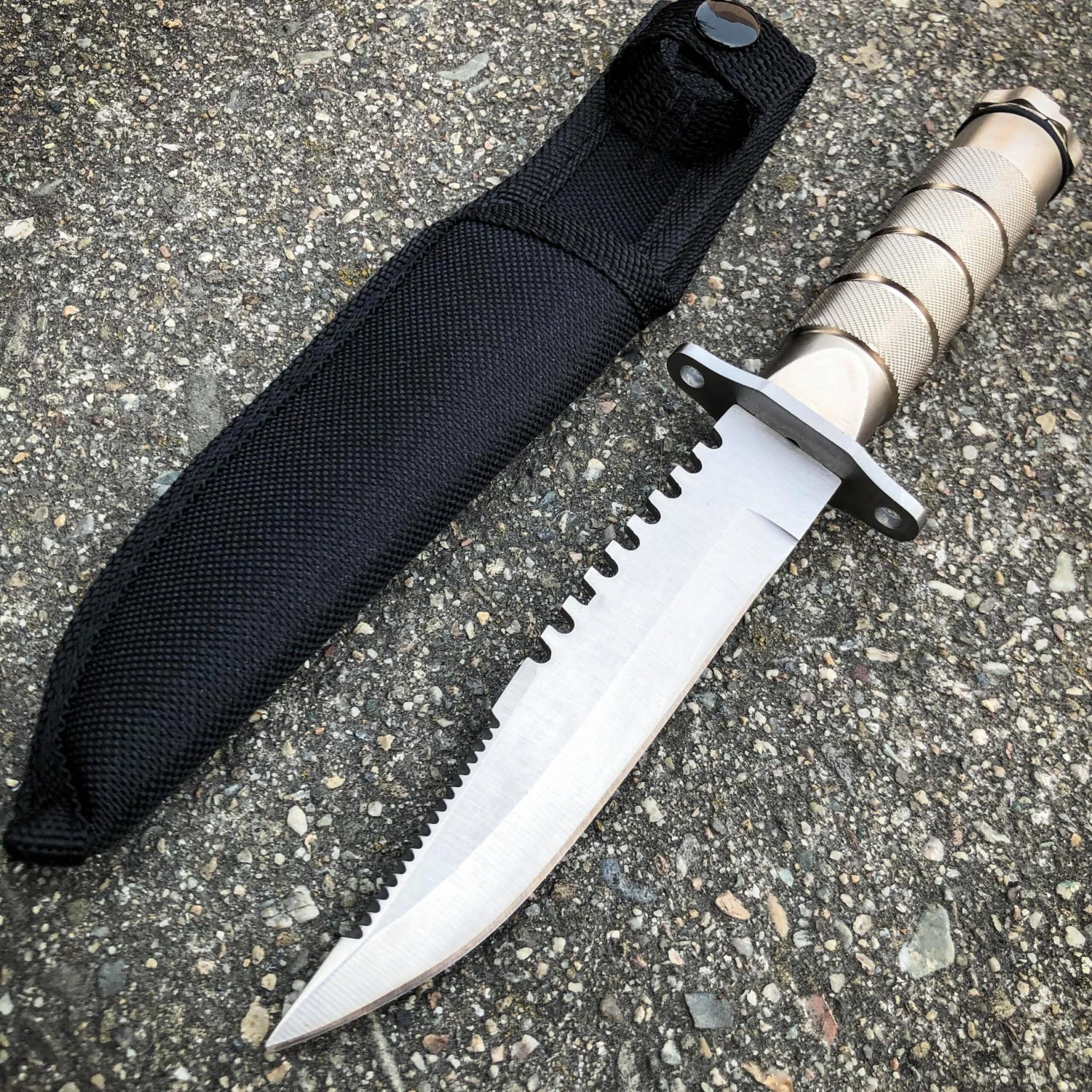 8.5" Tactical Camping Outdoor Fixed Blade Hunting Fishing Knife W Survival Kit 6 8.5" Tactical Camping Outdoor Fixed Blade Hunting Fishing Knife W Survival Kit - Image 4