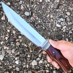 Survival Hunting Camping Fixed Blade Full Tang Bowie Rambo Knife W/ Wood Handle -BLADE ADDICT Sales blade addict fixed blade survival hunting camping fixed blade full tang bowie rambo knife w wood handle 21537738555591