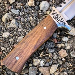 Survival Hunting Camping Fixed Blade Full Tang Bowie Rambo Knife W/ Wood Handle -BLADE ADDICT Sales blade addict fixed blade survival hunting camping fixed blade full tang bowie rambo knife w wood handle 21537738719431
