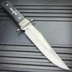 11" STAINLESS STEEL CELTIC CROSS HUNTING KNIFE WOOD HANDLE Gothic Skinning BLACK 10 11" STAINLESS STEEL CELTIC CROSS HUNTING KNIFE WOOD HANDLE Gothic Skinning BLACK -BLADE ADDICT Sales blade addict knives 11 stainless steel celtic cross hunting knife wood handle gothic skinning black 28866098921671