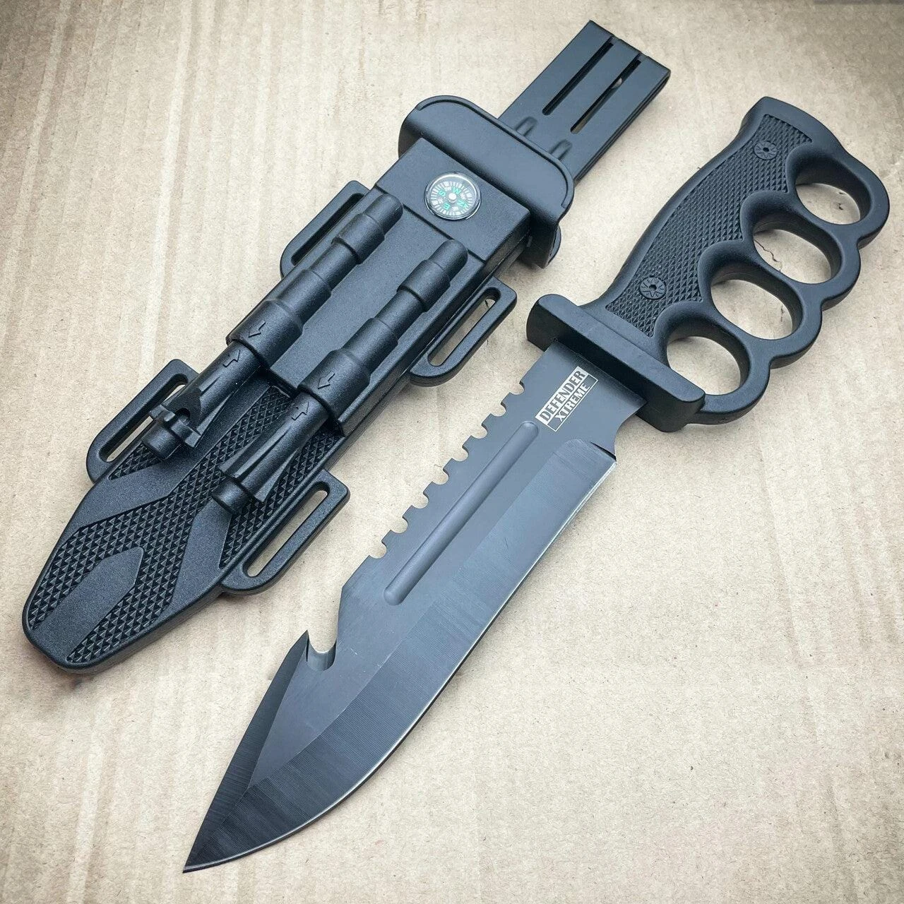 12.5" Survival Combat Trench Military Fixed Blade W/ Firestarter + Sharpener 5 12.5" Survival Combat Trench Military Fixed Blade W/ Firestarter + Sharpener - Image 3