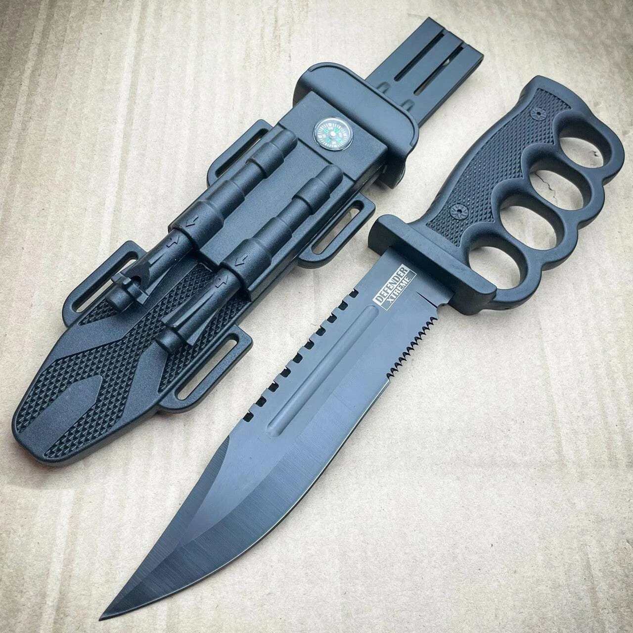 12.5" Survival Combat Trench Military Fixed Blade W/ Firestarter + Sharpener 7 12.5" Survival Combat Trench Military Fixed Blade W/ Firestarter + Sharpener - Image 5
