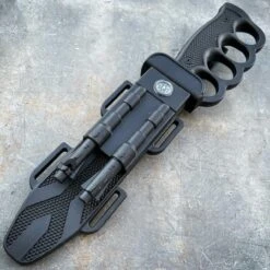 12.5" Survival Knuckle Fixed Blade W/ Compass, Fire Starter, Sharpening Rod 15 12.5" Survival Knuckle Fixed Blade W/ Compass, Fire Starter, Sharpening Rod -BLADE ADDICT Sales blade addict knives 12 5 survival knuckle fixed blade w compass fire starter sharpening rod 36191062622422