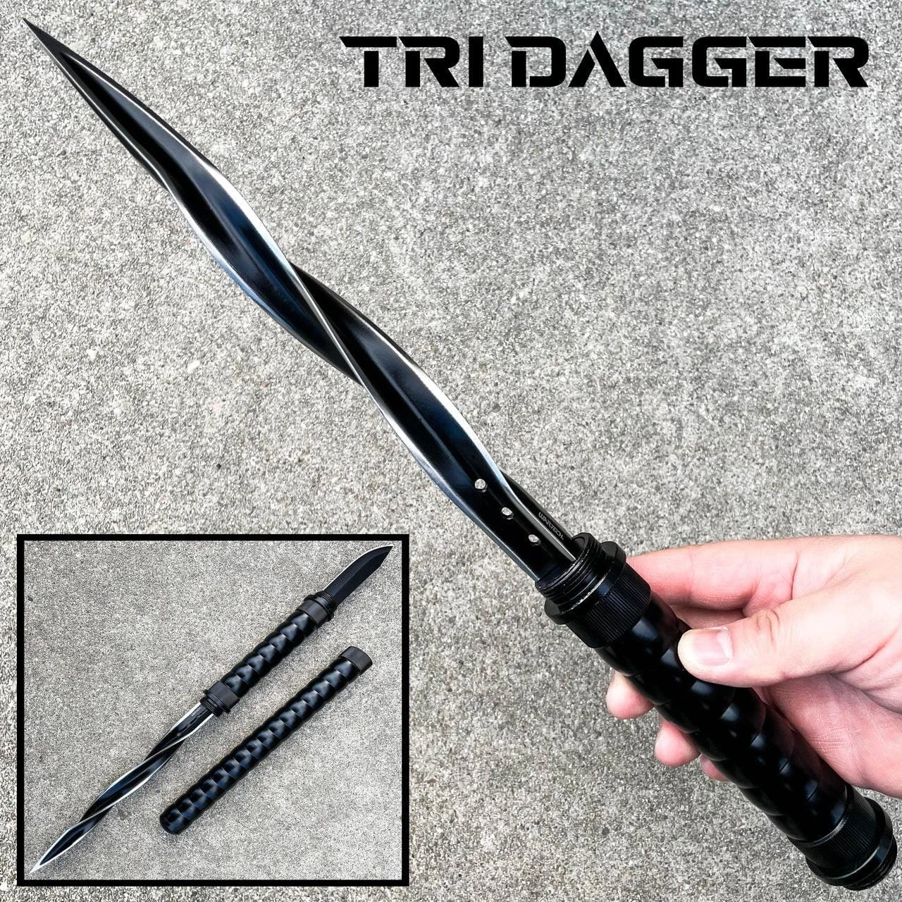 26" TRI DAGGER Twist Blade W/ Sheath 3 26" TRI DAGGER Twist Blade W/ Sheath