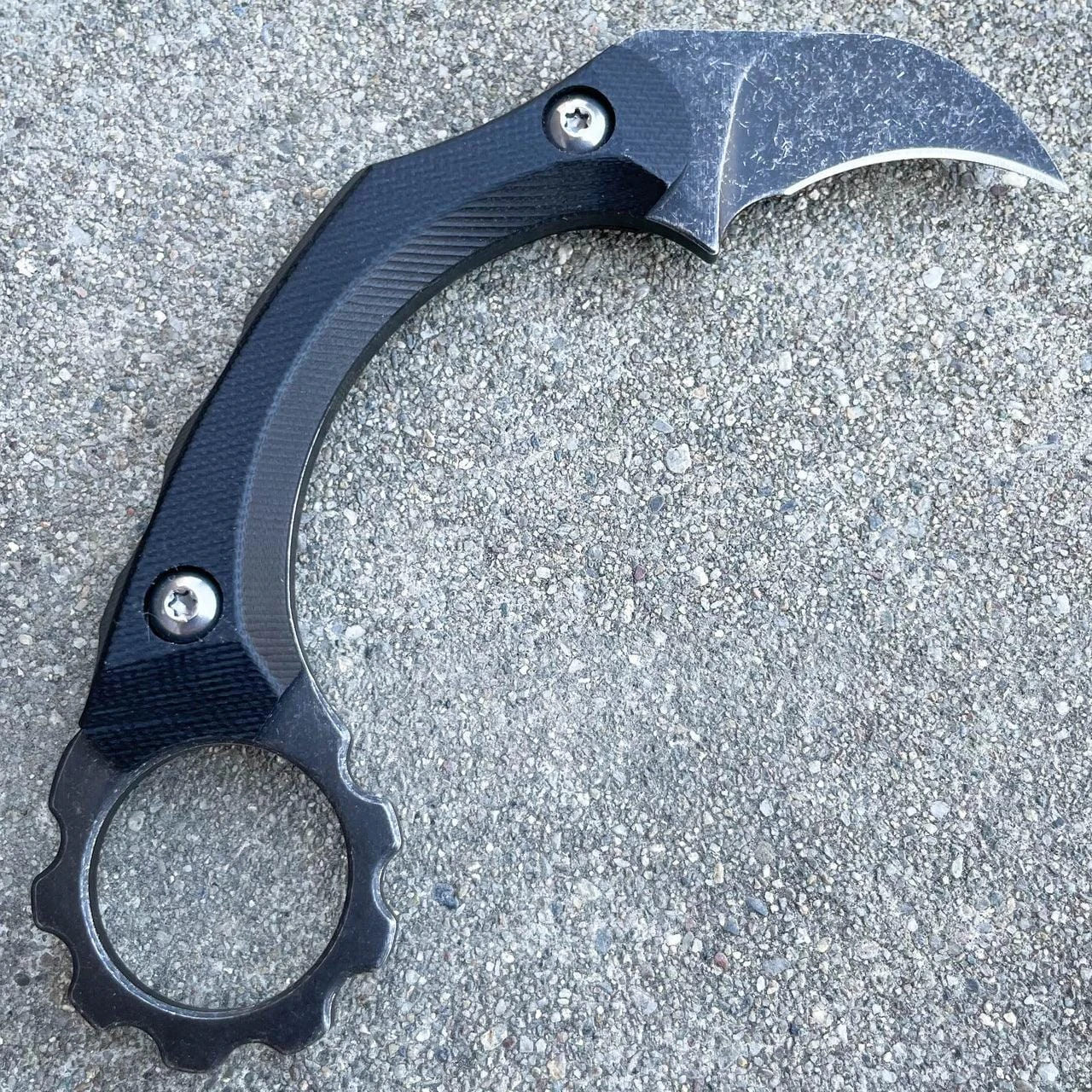 4.9" Stonewash Karambit Combat Talon Fixed Blade Knife 4 4.9" Stonewash Karambit Combat Talon Fixed Blade Knife - Image 2