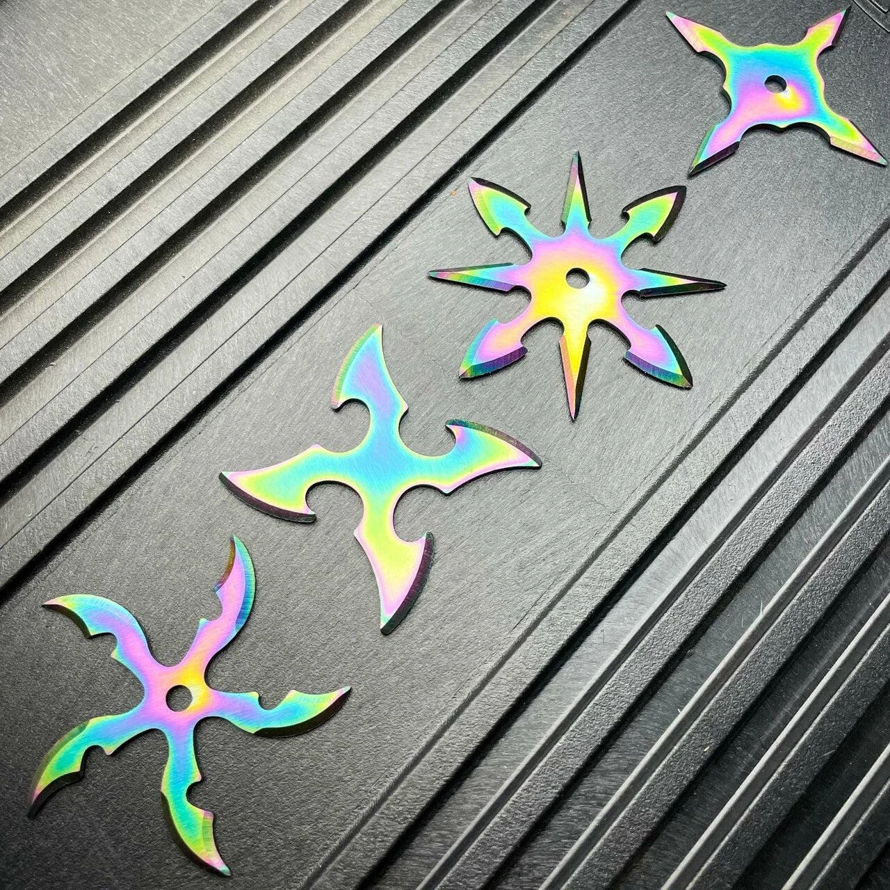 4PC Ninja Throwing Knife Rainbow Set 4 4PC Ninja Throwing Knife Rainbow Set - Image 2