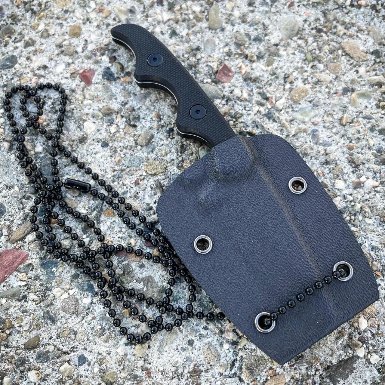 5" MTECH Military Tactical Fixed Tanto Blade Combat Neck Knife W/ Chained Sheath 6 5" MTECH Military Tactical Fixed Tanto Blade Combat Neck Knife W/ Chained Sheath - Image 4