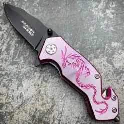 6" Tactical Fantasy Dragon Spring Assisted Open Rescue Folding Pocket Knife -BLADE ADDICT Sales blade addict knives 6 tactical fantasy dragon spring assisted open rescue folding pocket knife 29418894557383