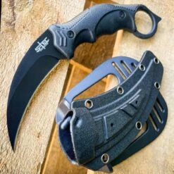 7.5" Military Tactical Hunting COMBAT Karambit FIXED BLADE KNIFE W Hard Sheath