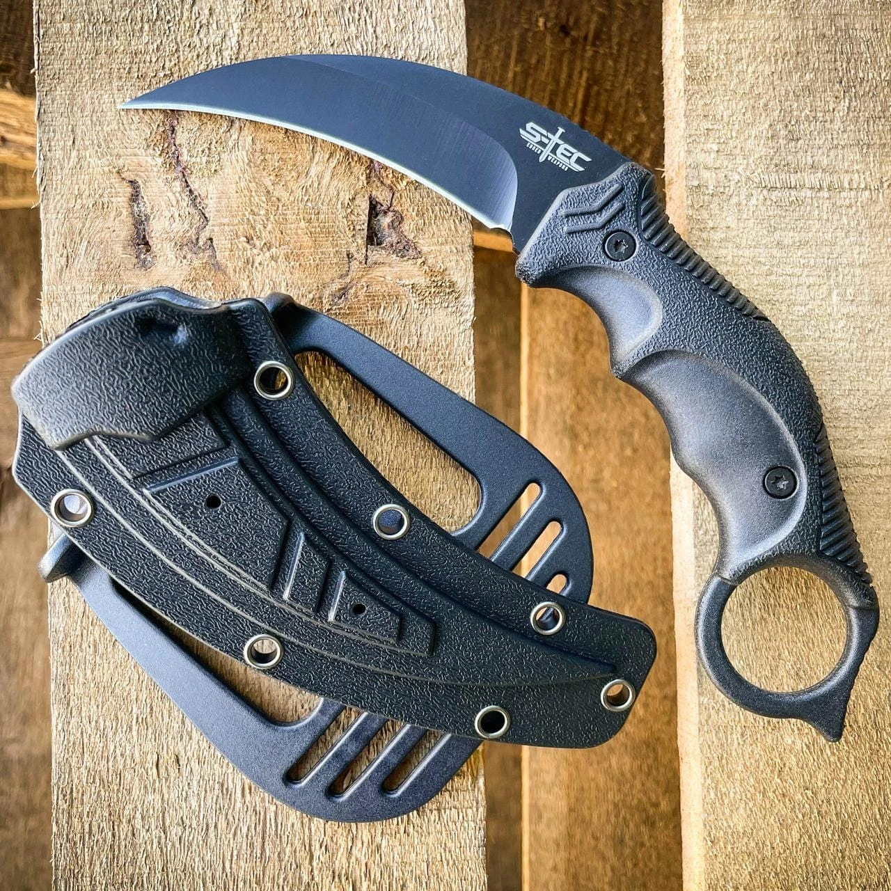 7.5" Military Tactical Hunting COMBAT Karambit FIXED BLADE KNIFE W Hard Sheath 7 7.5" Military Tactical Hunting COMBAT Karambit FIXED BLADE KNIFE W Hard Sheath - Image 5