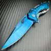 8.25" MTECH BLUE SPRING ASSISTED OPEN TACTICAL FOLDING POCKET KNIFE Blade