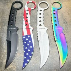 8.25" Survival Upswept Combat Fixed Blade Knife W/ Sheath