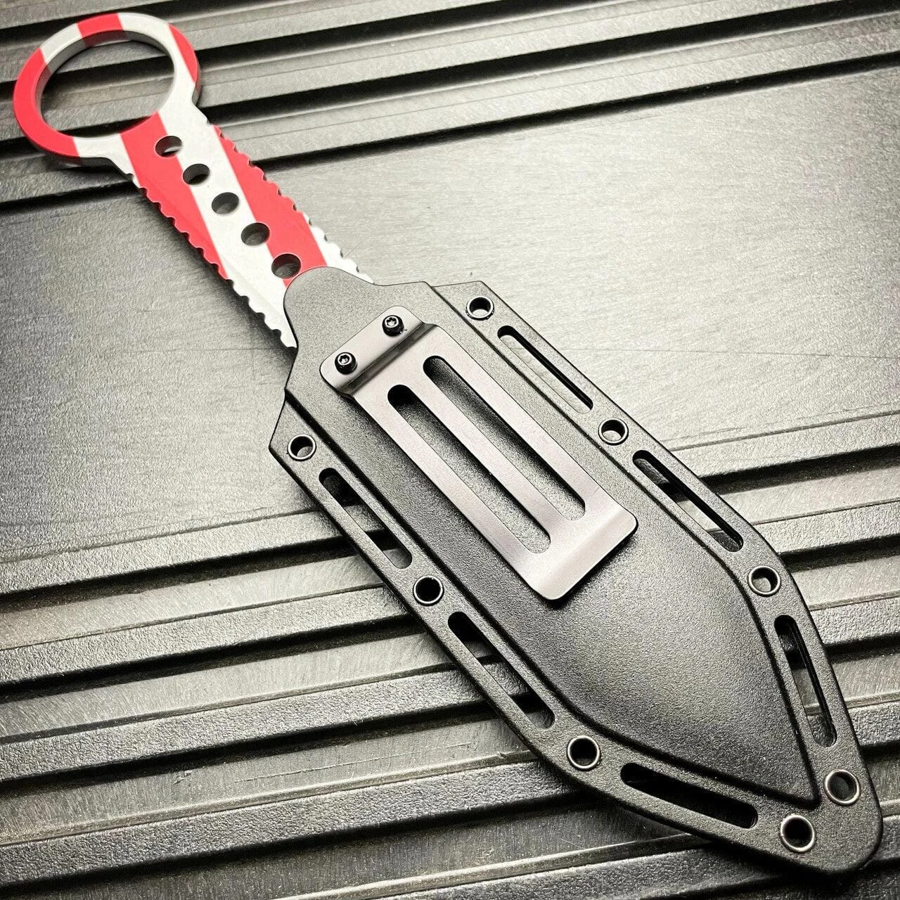 8.25" Tactical FIXED BLADE Full Tang Combat Hunting Throwing Knife W/ Sheath 8 8.25" Tactical FIXED BLADE Full Tang Combat Hunting Throwing Knife W/ Sheath - Image 6