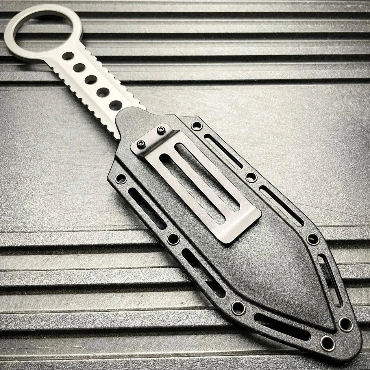 8.25" Tactical FIXED BLADE Full Tang Combat Hunting Throwing Knife W/ Sheath 10 8.25" Tactical FIXED BLADE Full Tang Combat Hunting Throwing Knife W/ Sheath - Image 8