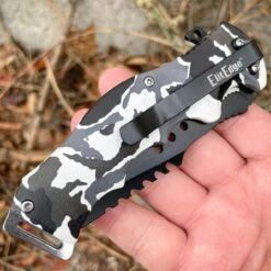 8.5" Tracker Huntsman Snow Camo Pocket Knife -BLADE ADDICT Sales blade addict knives 8 5 tracker huntsman snow camo pocket knife 36349691396310