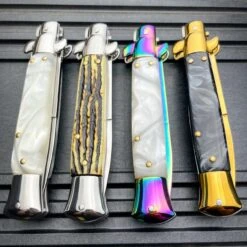 8.75" Italian Stiletto Switch Blade Auto Pocket Knife -BLADE ADDICT Sales blade addict knives 8 75 italian stiletto switch blade auto pocket knife 37166314029270