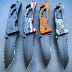 8" Military Tactical Spring Assisted Rescue Multi Tool Pocket OPEN Folding Knife