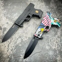 8" POLICE HAND PISTOL Gun Folding Assisted Pocket Knife 13 8" POLICE HAND PISTOL Gun Folding Assisted Pocket Knife -BLADE ADDICT Sales blade addict knives 8 police hand pistol gun folding assisted pocket knife 29602299543751
