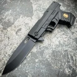 8" POLICE HAND PISTOL Gun Folding Assisted Pocket Knife 14 8" POLICE HAND PISTOL Gun Folding Assisted Pocket Knife -BLADE ADDICT Sales blade addict knives 8 police hand pistol gun folding assisted pocket knife 29602300494023