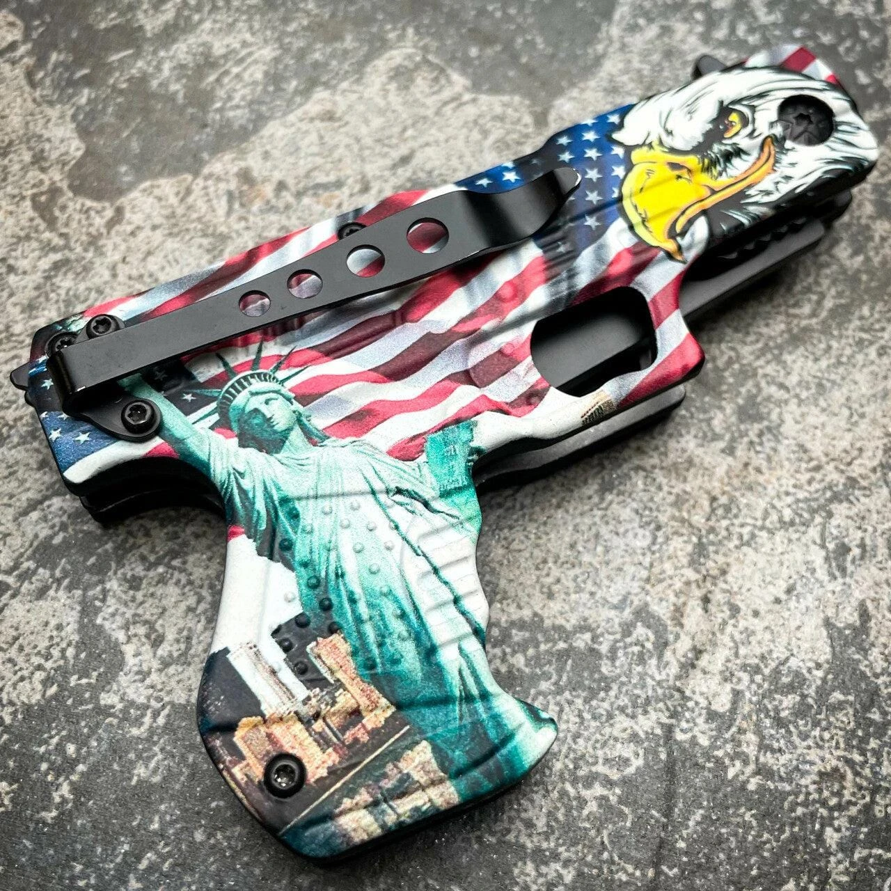 8" POLICE HAND PISTOL Gun Folding Assisted Pocket Knife 11 8" POLICE HAND PISTOL Gun Folding Assisted Pocket Knife - Image 9