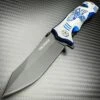 8" Tactical Fantasy Blue EAGLE Spring Assisted Open Rescue Folding Pocket Knife -BLADE ADDICT Sales blade addict knives 8 tactical fantasy blue eagle spring assisted open rescue folding pocket knife 31059374047431