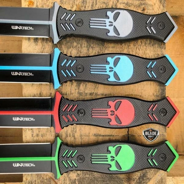 9.5" Tactical FIXED BLADE Full Tang Hunting Skull Dagger Boot Knife W/ Sheath 4 9.5" Tactical FIXED BLADE Full Tang Hunting Skull Dagger Boot Knife W/ Sheath - Image 2