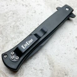 9" Stiletto Style Black Skull Spring Assisted Pocket Knife -BLADE ADDICT Sales blade addict knives 9 stiletto style black skull spring assisted pocket knife 36935357432022