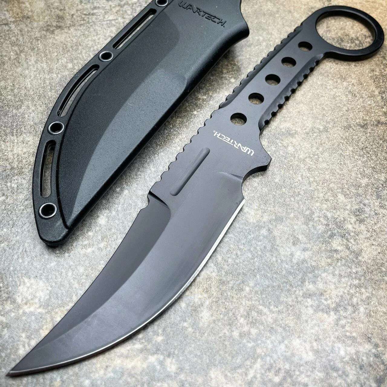 8.25" Survival Upswept Combat Fixed Blade Knife W/ Sheath 5 8.25" Survival Upswept Combat Fixed Blade Knife W/ Sheath - Image 3