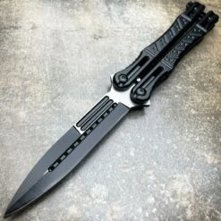 Prospect Balisong Butterfly Knife 16 Prospect Balisong Butterfly Knife -BLADE ADDICT Sales blade addict knives black prospect balisong butterfly knife 37166785036502