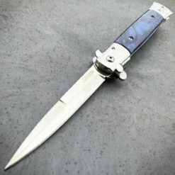 9" Classic Italian Style Stiletto Folding Spring Assisted Open Pocket Knife 14 9" Classic Italian Style Stiletto Folding Spring Assisted Open Pocket Knife -BLADE ADDICT Sales blade addict knives blue 9 classic italian style stiletto folding spring assisted open pocket knife 36349661380822