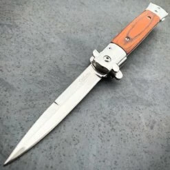9" Classic Italian Style Stiletto Folding Spring Assisted Open Pocket Knife 19 9" Classic Italian Style Stiletto Folding Spring Assisted Open Pocket Knife -BLADE ADDICT Sales blade addict knives brown 9 classic italian style stiletto folding spring assisted open pocket knife 36349666230486