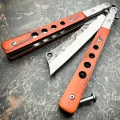 Cleaversong Butterfly Knife Limited Edition -BLADE ADDICT Sales blade addict knives brown cleaversong butterfly knife limited edition 37253215518934