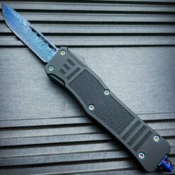 Damascus Etch OTF -BLADE ADDICT Sales blade addict knives damascus etch otf 36533921251542