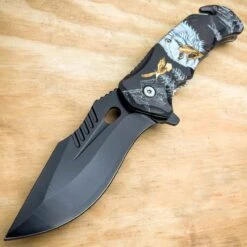 Military TACTICAL Assisted Open Pocket Folding Skull Rescue Knife Blade -BLADE ADDICT Sales blade addict knives eagle military tactical assisted open pocket folding skull rescue knife blade 29418791633095