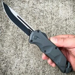 Escape Rescue OTF Knife -BLADE ADDICT Sales blade addict knives grey escape rescue otf knife 36190855561430