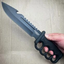 12.5" Survival Combat Trench Military Fixed Blade W/ Firestarter + Sharpener 13 12.5" Survival Combat Trench Military Fixed Blade W/ Firestarter + Sharpener -BLADE ADDICT Sales blade addict knives gut hook 12 5 survival combat trench military fixed blade w firestarter sharpener 31429106925767