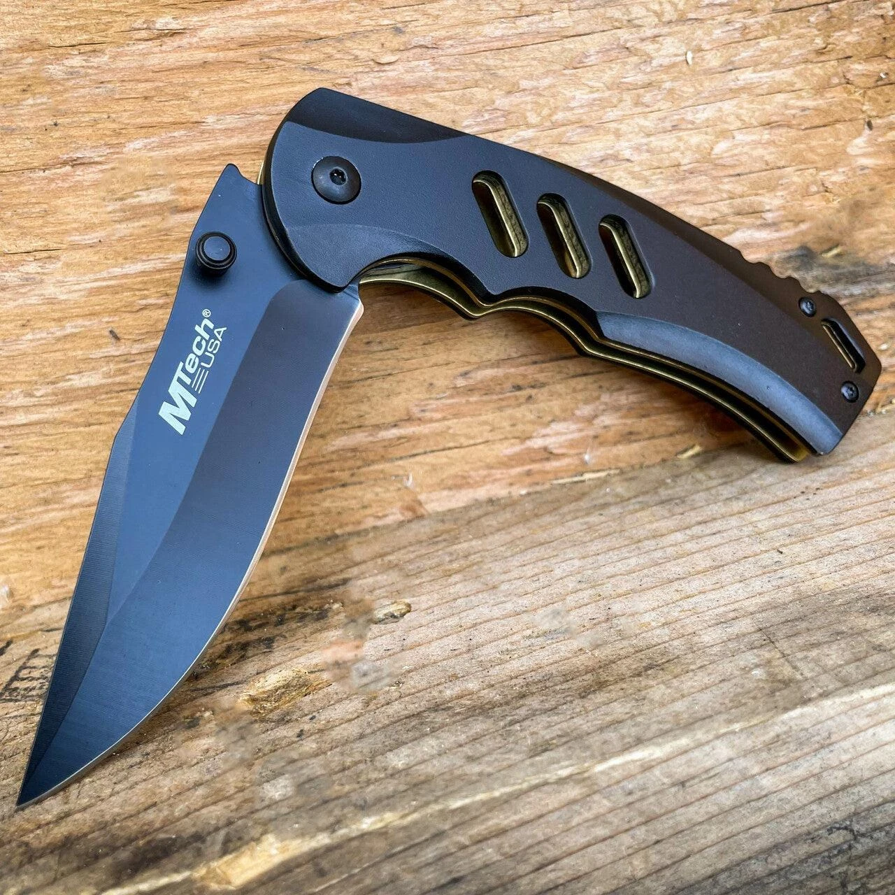 M-TECH BLACK Camping Tactical Spring Assisted Open Folding Pocket Knife Blade 4 M-TECH BLACK Camping Tactical Spring Assisted Open Folding Pocket Knife Blade - Image 2