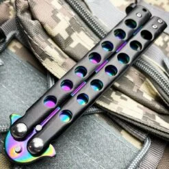 METAL High Quality Practice BUTTERFLY DULL BLADE FOLDING BALISONG TRAINER KNIFE -BLADE ADDICT Sales blade addict knives metal high quality practice butterfly dull blade folding balisong trainer knife 31059328958663