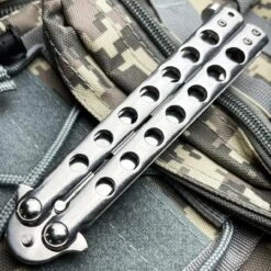 METAL High Quality Practice BUTTERFLY DULL BLADE FOLDING BALISONG TRAINER KNIFE -BLADE ADDICT Sales blade addict knives metal high quality practice butterfly dull blade folding balisong trainer knife 31059337085127